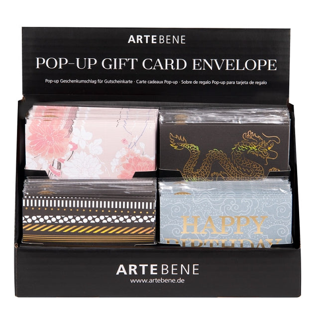 Pop Up Gift Card Envelope - 48 PC Assortment With Display