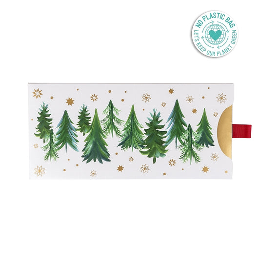 Voucher Envelope Large - Watercolour Christmas Trees