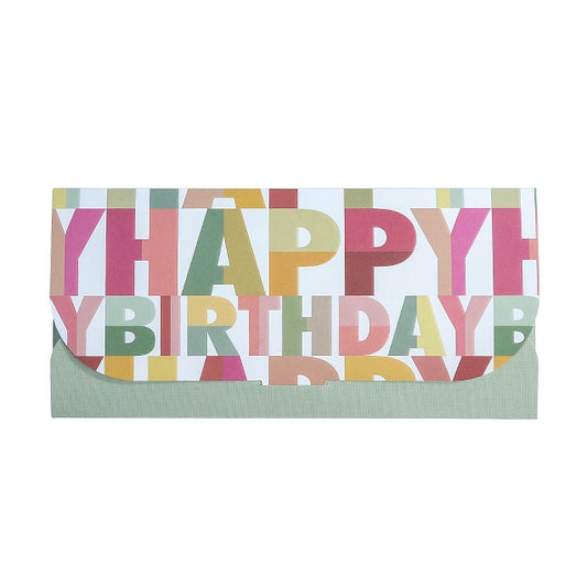 Voucher Envelope Large - Multicolour Happy Birthday