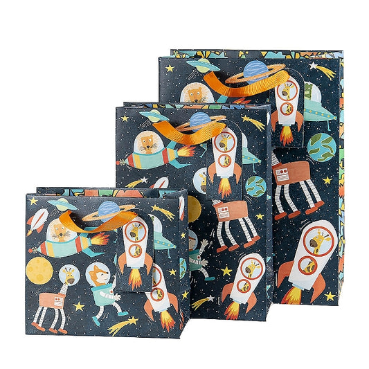 Gift Bag Set of 3 Space Animals