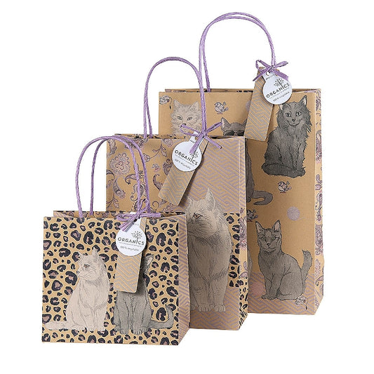 Gift Bag Assorted Set of 3 Organics Cats