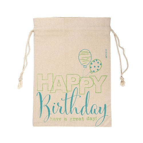 Fabric Gift Bag - Birthday Balloons