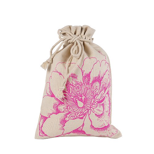 Fabric Gift Bag - Pink Flower