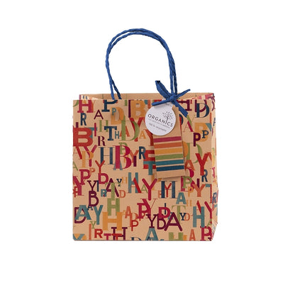 Gift Bag Organics Typographic Birthday