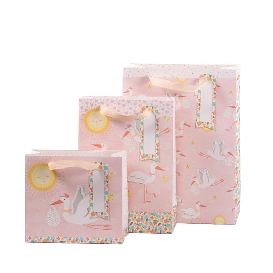 Gift Bag Assorted Set of 3 Stork Pink