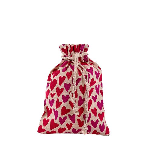 Fabric Gift Bag - Hearts