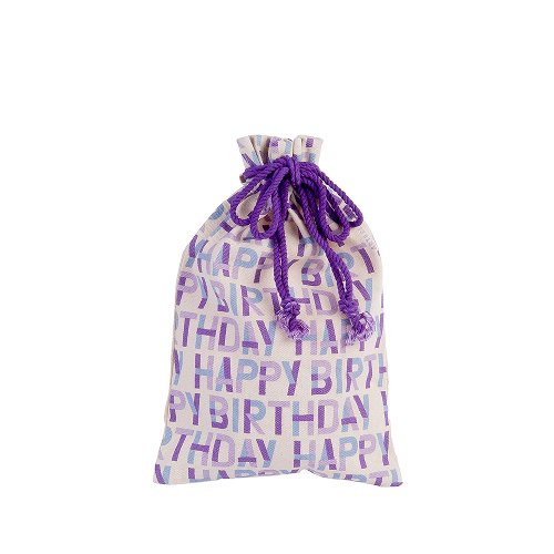 Fabric Gift Bag - Happy Birthday