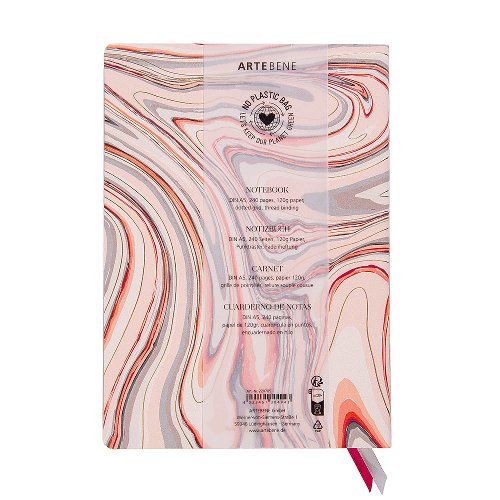 Majoie Journal - Pink Marble Swirl