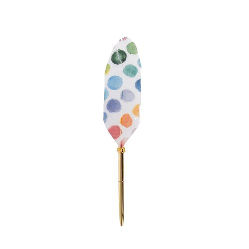 Dotted Delight Feather Pen