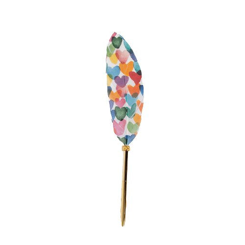 Petal Hearts Feather Pen