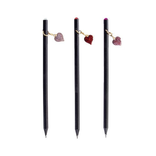 Beaded Hearts Lead pencil Assorted