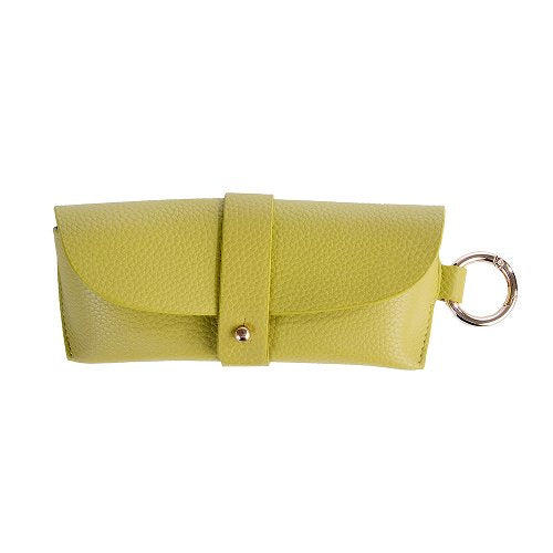 17x7cm Glasses Pouch Leather - Yellow
