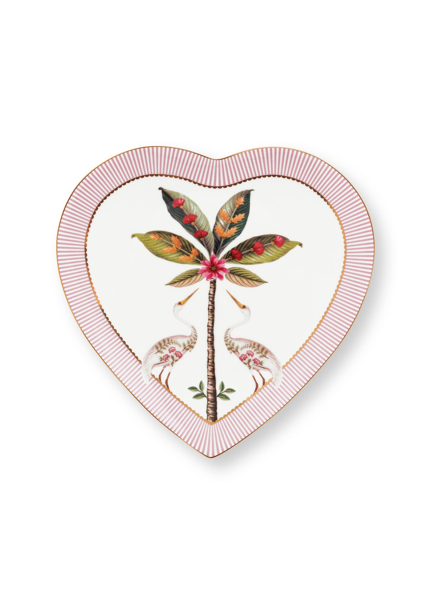 Gift Set of 2 Heart Shape Plates La Majorelle Pink 21.5cm
