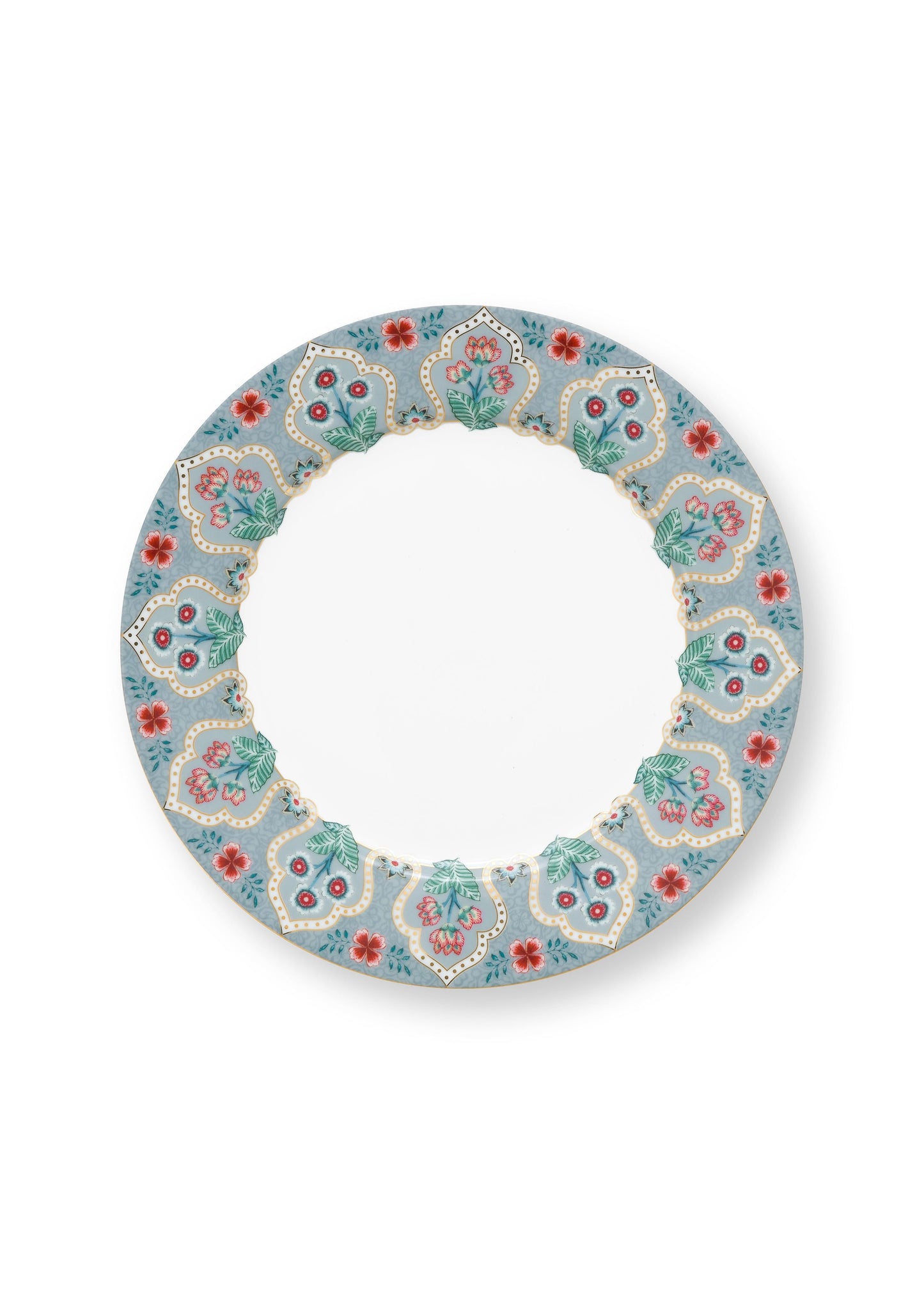 Plate Flower Festival Deco Light Blue 21cm