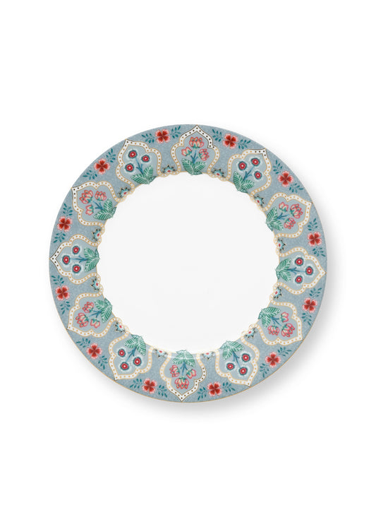 Plate Flower Festival Deco Light Blue 21cm