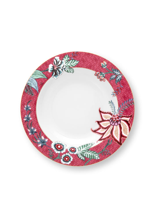 Deep Plate Flower Festival Dark Pink 21.5cm