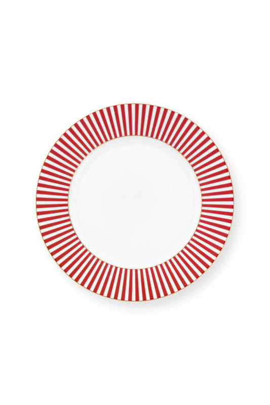 Plate Royal Stripes Dark Pink 21cm