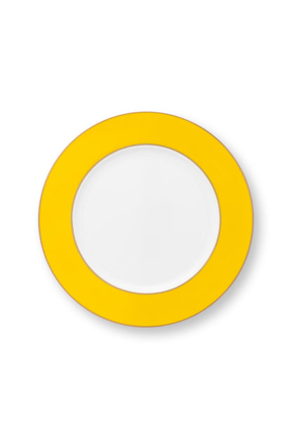 Plate Metal Yellow 32cm