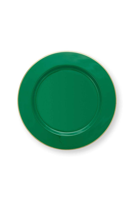 Plate Metal Dark Green 32cm