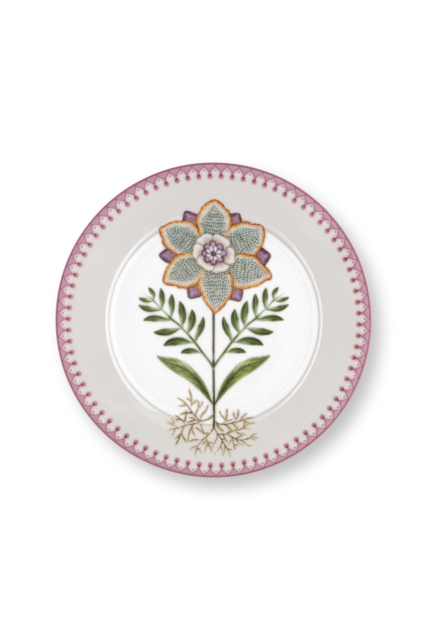 Plate Lily & Lotus Off White 21cm