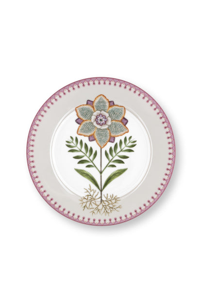 Plate Lily & Lotus Off White 21cm