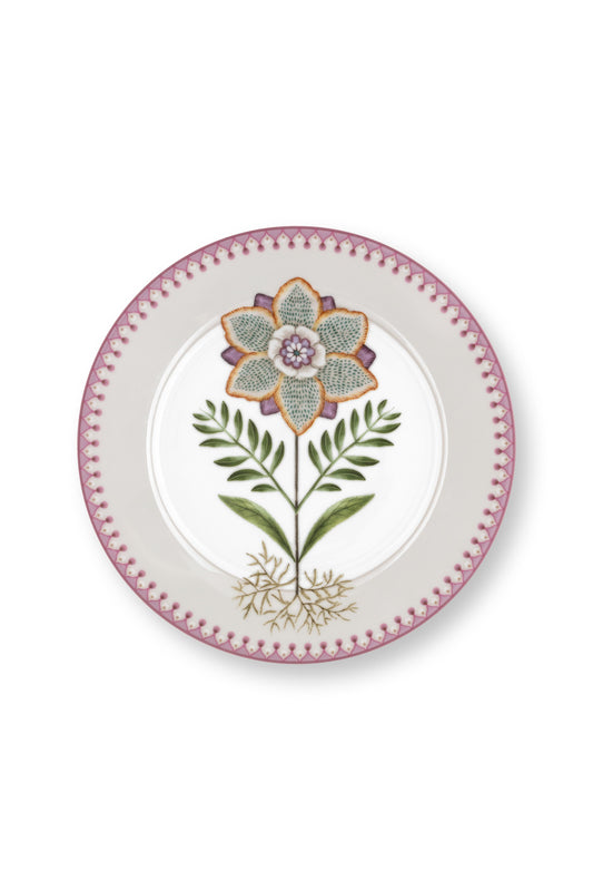Plate Lily & Lotus Off White 21cm