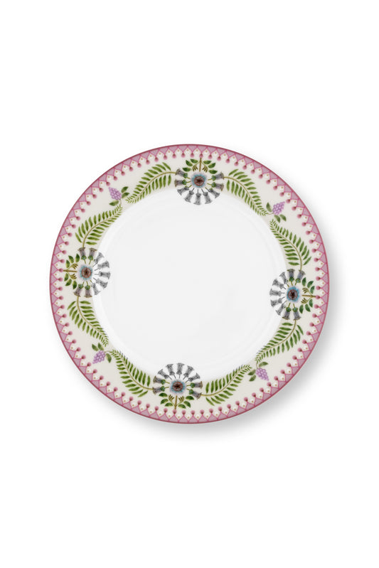 Plate Lily & Lotus Off White 23cm