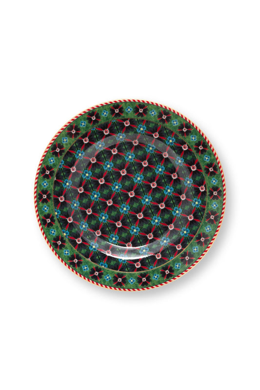 Petit Four Plate Clover Green 12cm