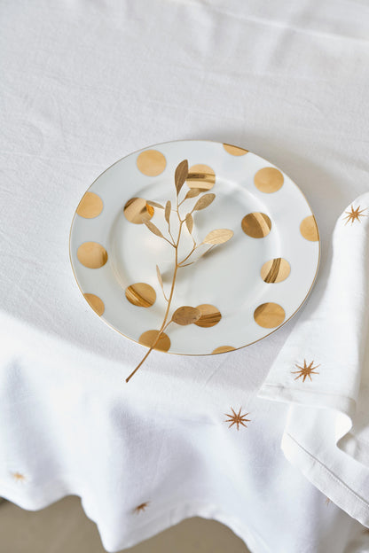 Plate Dot Delight White-Gold 23cm