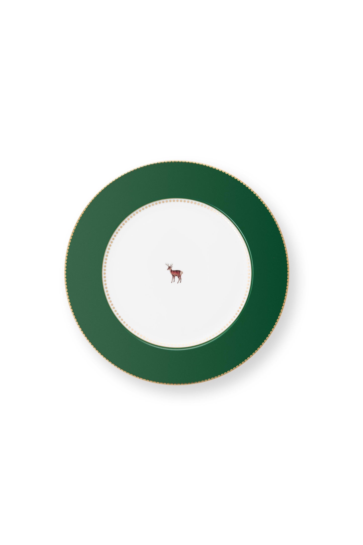 Plate Winter Deer Dark Green 26.5cm
