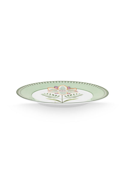 Plate Lily & Lotus Light Green 21cm