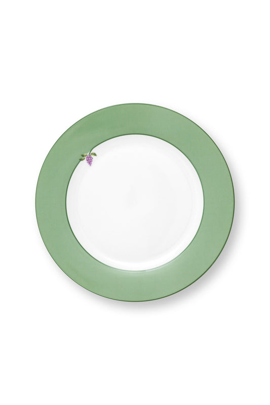 Plate Lily & Lotus Uni Light Green 23cm