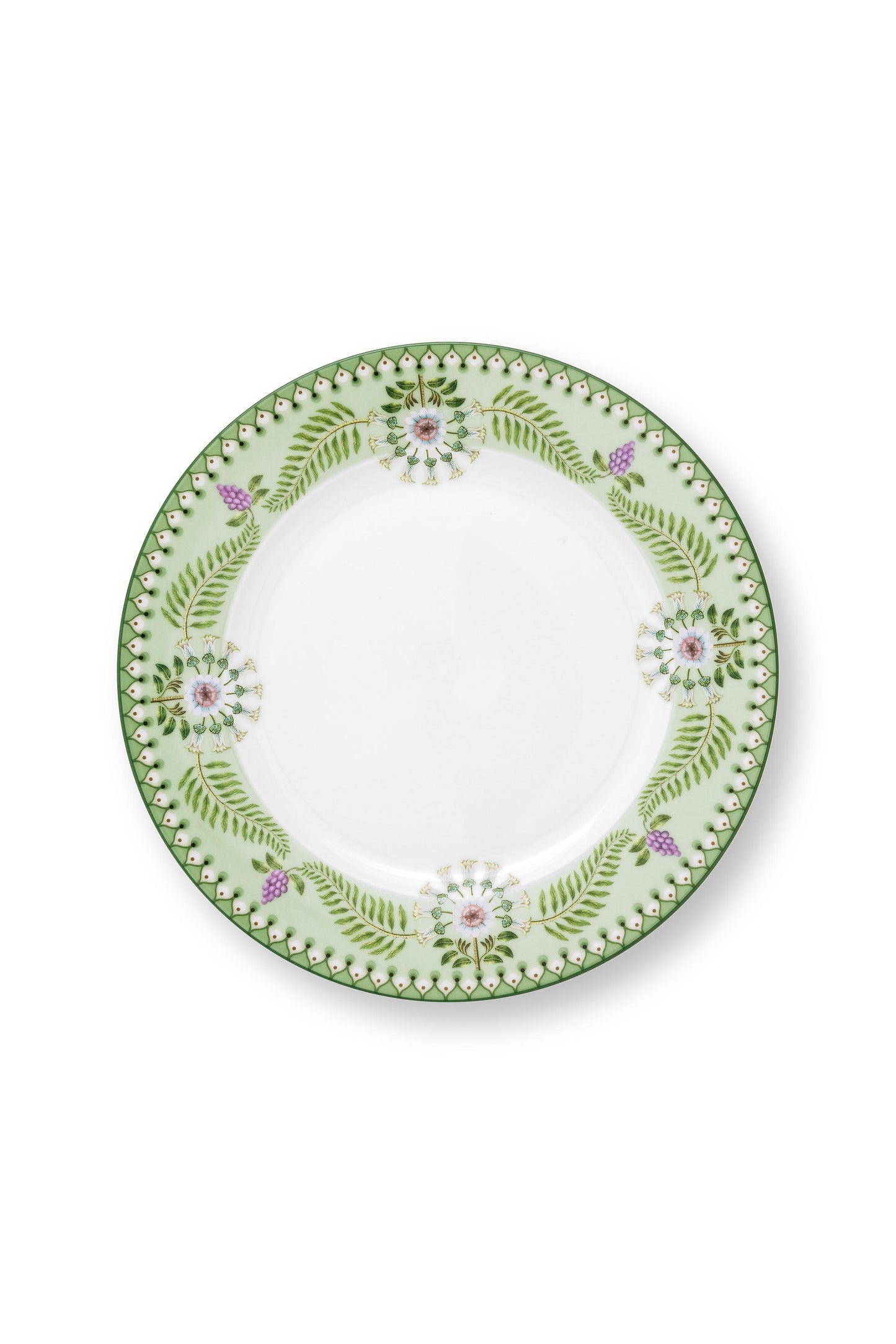 Plate Lily & Lotus Light Green 23cm