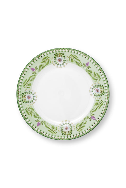 Plate Lily & Lotus Light Green 23cm
