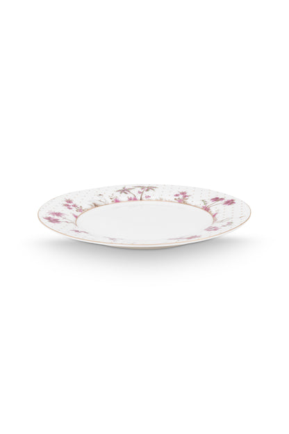 Plate Jolie Dots Gold Pink 21cm