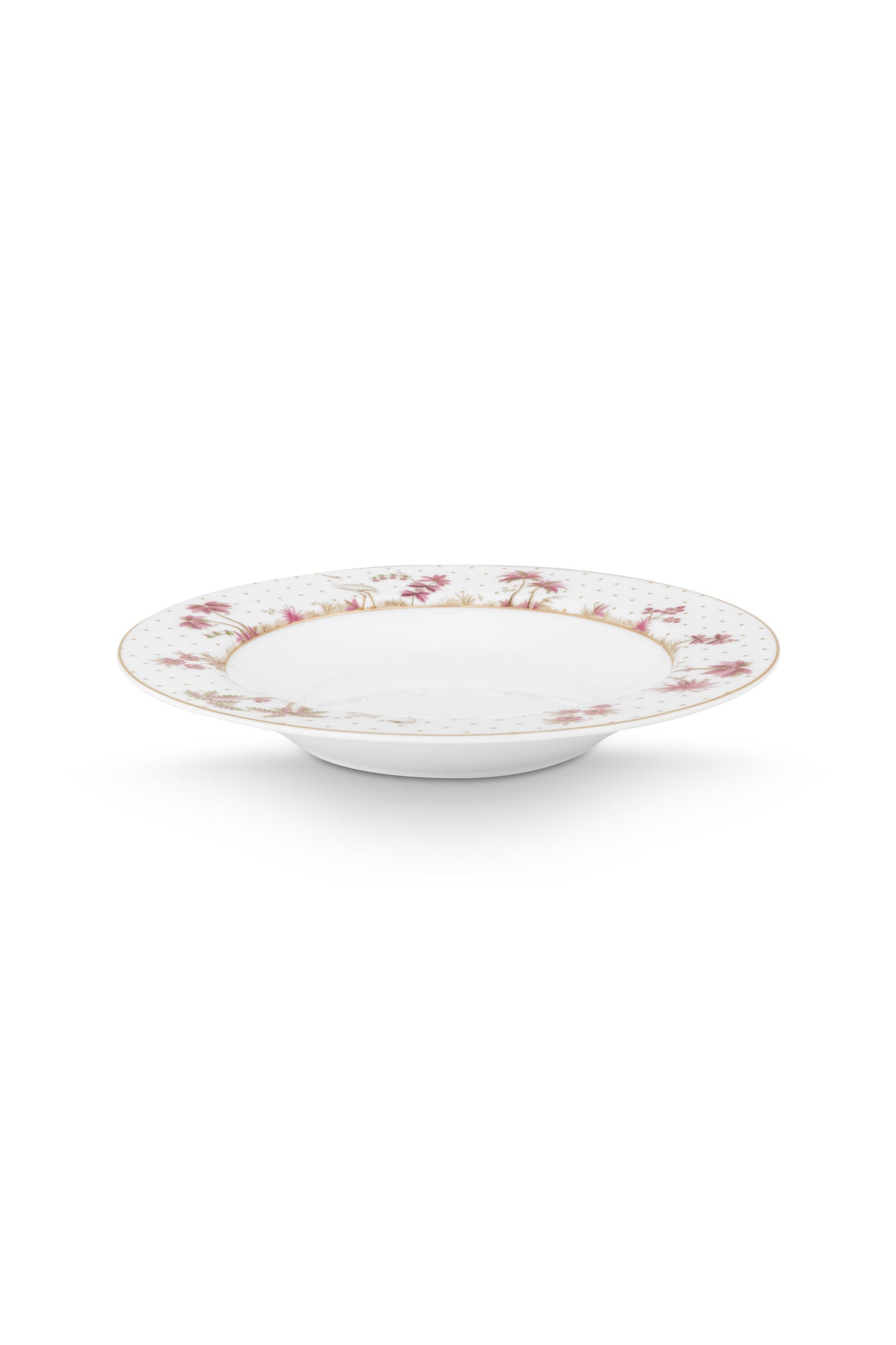 Deep Plate Jolie Dots Gold Pink 21.5cm