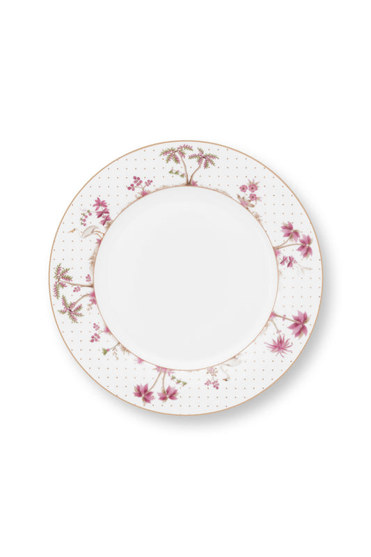Plate Jolie Dots Gold Pink 26.5cm