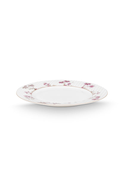 Plate Jolie Dots Gold Pink 26.5cm