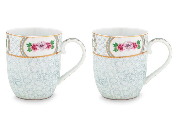 Gift Set of 2 Mugs Small Blushing Birds White 145ml