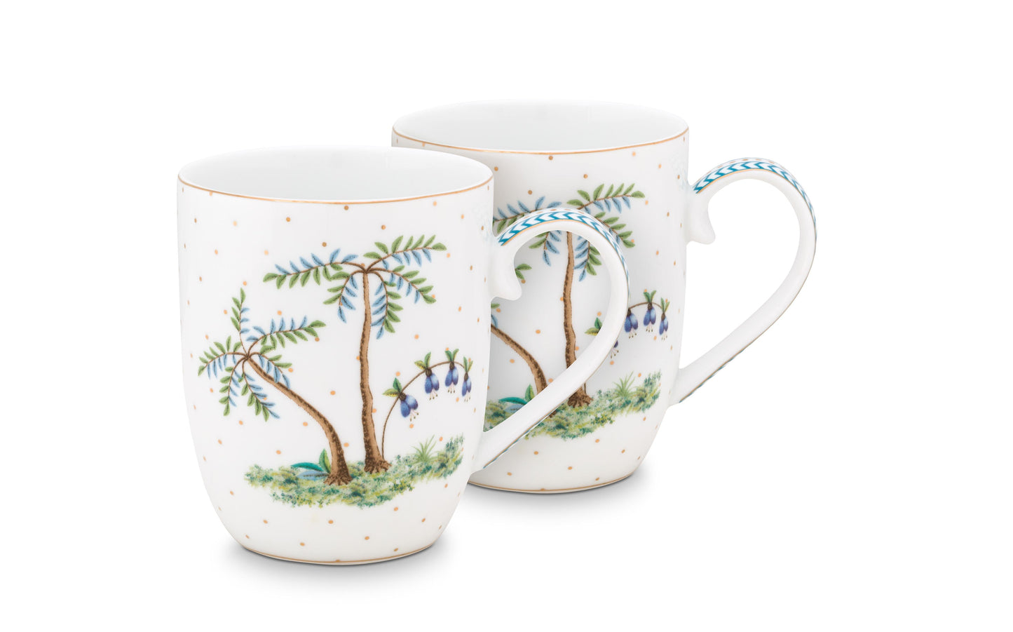Gift Set of 2 Mugs Small Jolie Dots Gold 145ml