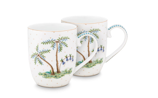 Gift Set of 2 Mugs Small Jolie Dots Gold 145ml