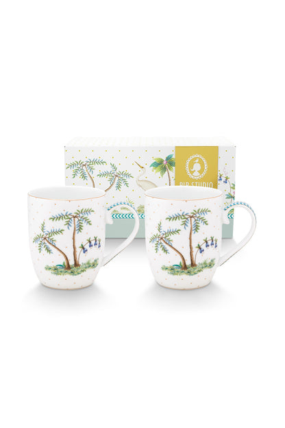Gift Set of 2 Mugs Small Jolie Dots Gold 145ml