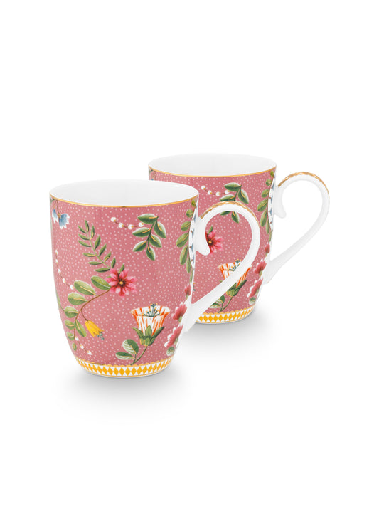 Gift Set of 2 Mug Large La Majorelle Pink 350ml