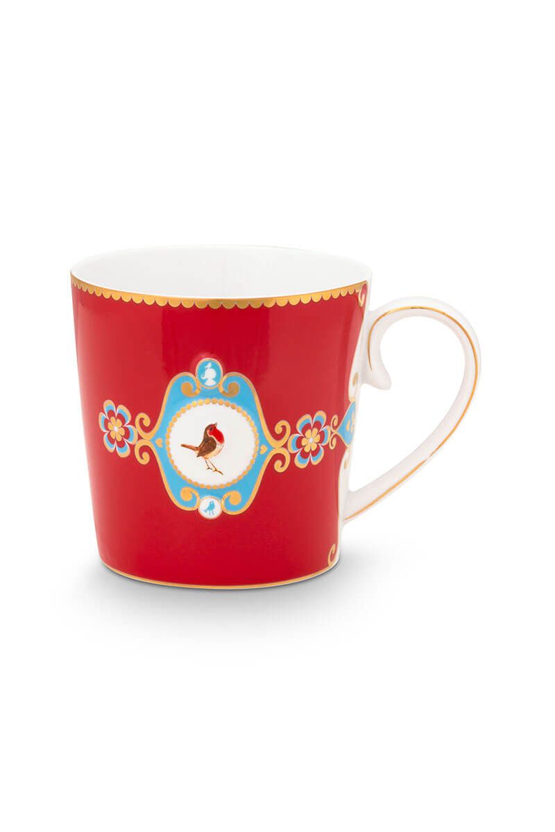 Mug Large Love Birds Medallion Red 250ml