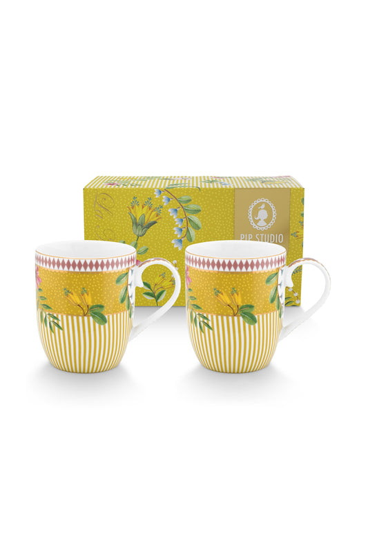 Gift Set of 2 Mugs Small La Majorelle Yellow 145ml
