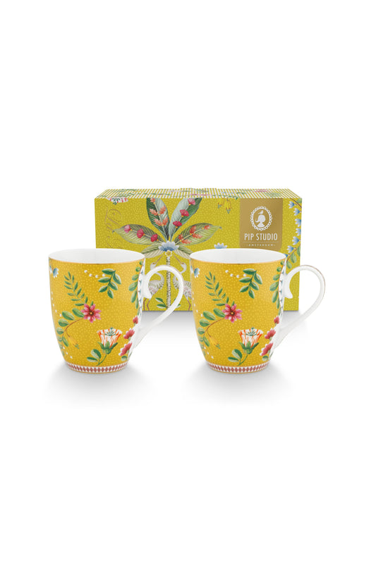 Gift Set of 2 Mugs Large La Majorelle Yellow 350ml