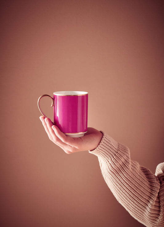Mug Large with Ear Pip Chique Gold-Pink 350ml