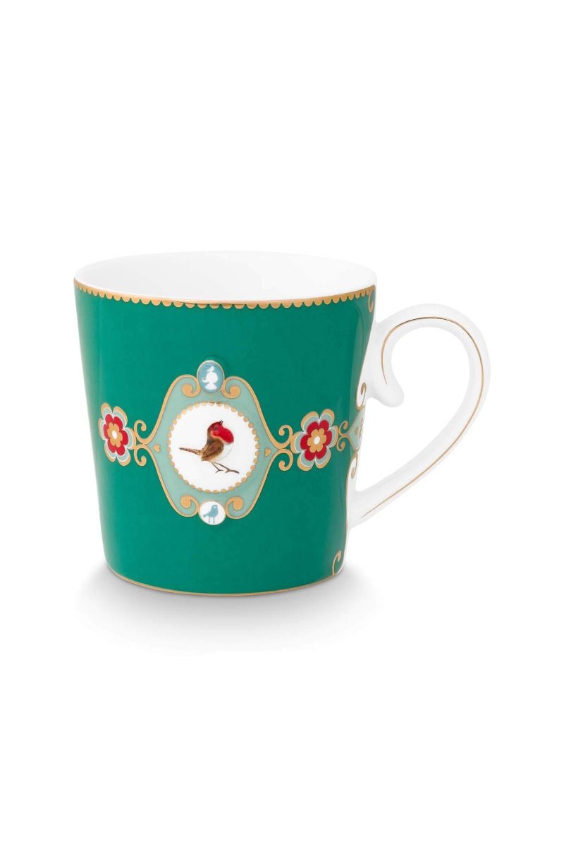 Mug Large Love Birds Medallion Emerald 250ml