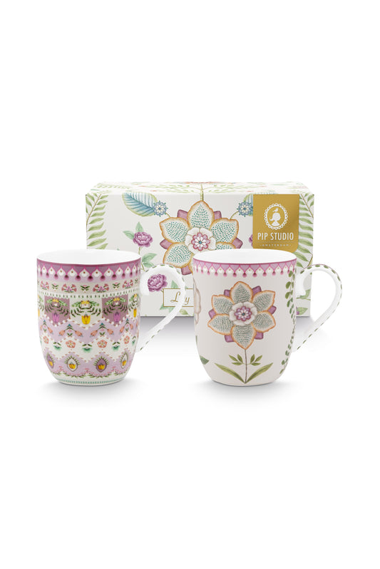 Gift Set of 2 Mugs Small Lily & Lotus 145ml