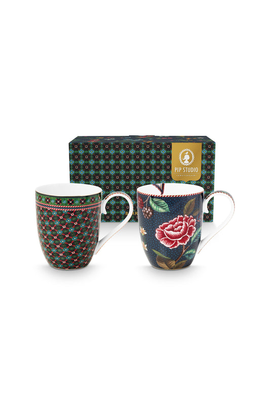 Gift Set of 2 Mugs XL Berry Blues 450ml